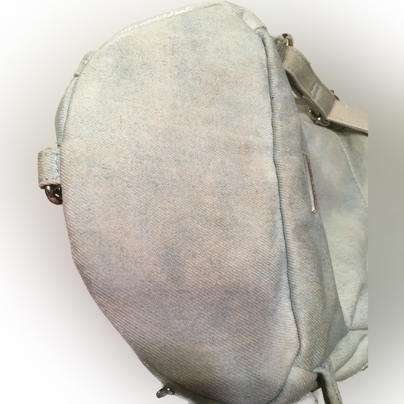 Rebecca Minkoff Denim Backpack with Cute Groovy Patches Small - Picture 15 of 16